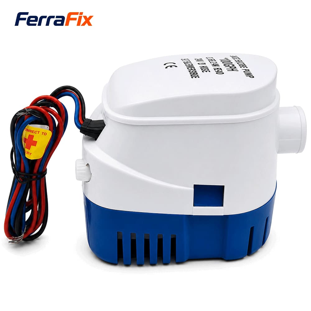 Bomba de Porão Automática 24V 1100GPH Submersível para Barco, Lancha e Drenagem de Água