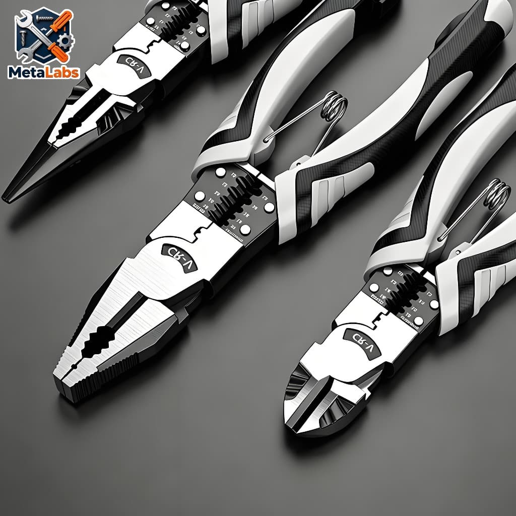 Kit 3 Alicate Multifuncional Profissional, Ferramenta de Crimpagem, Corte Descascador de fio