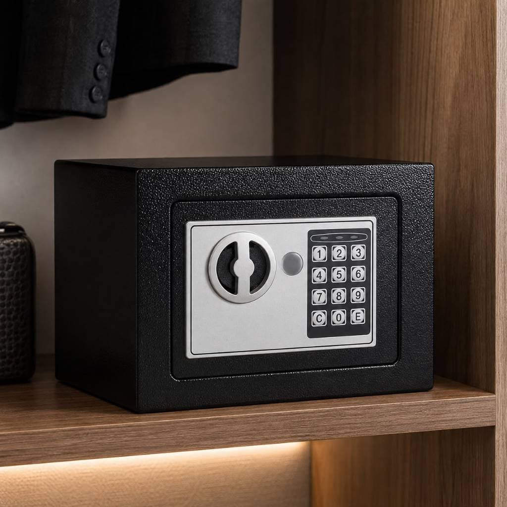 Cofre Eletrônico Segurança Digital Chave Password Home Office Pequeno