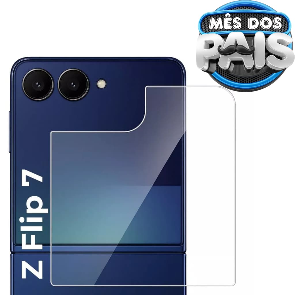 Pelicula Tela Traseira para Z Flip 7 Vidro Temperado Ultra Resistente