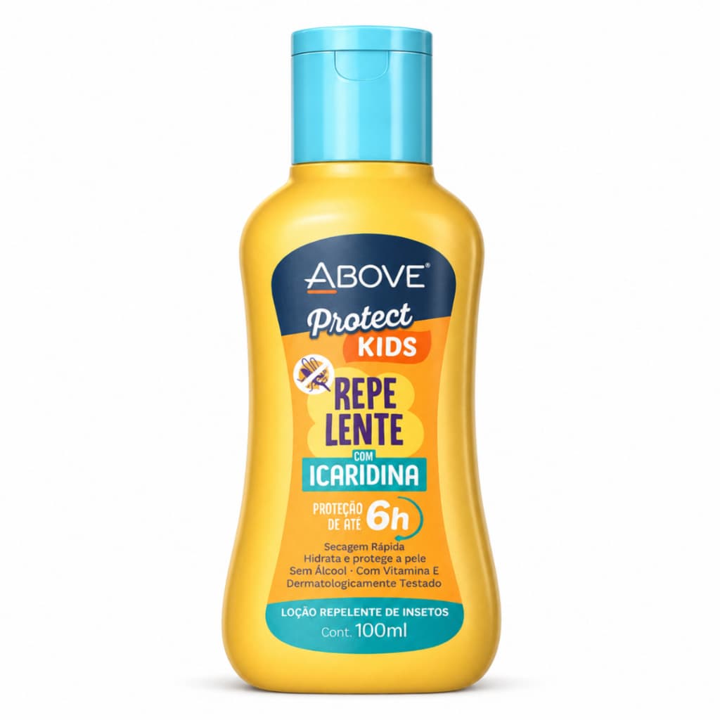 Repelente Infantil Above Protect Kids Com Icaridina 100ml Proteção Mosquitos Até 6h Crianças Passeio