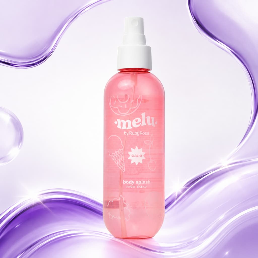 Body Splash Melu Fruit Salad 200ml Ruby Rose Perfume Corporal Frutado Refrescante Diário e Pós Banho