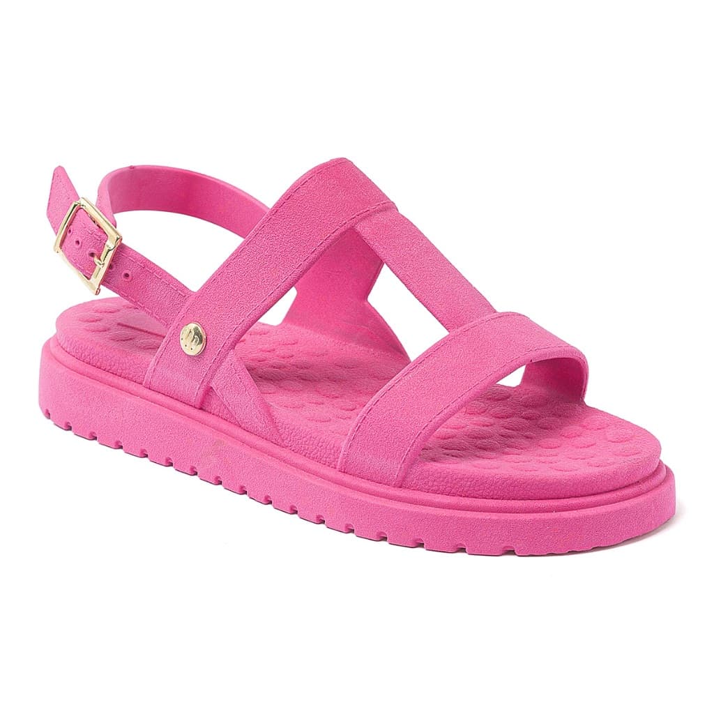 Sandália Feminina Papete Flatform To Boot Tiras em H Fivela Ajustável Confortável Leve Promoção