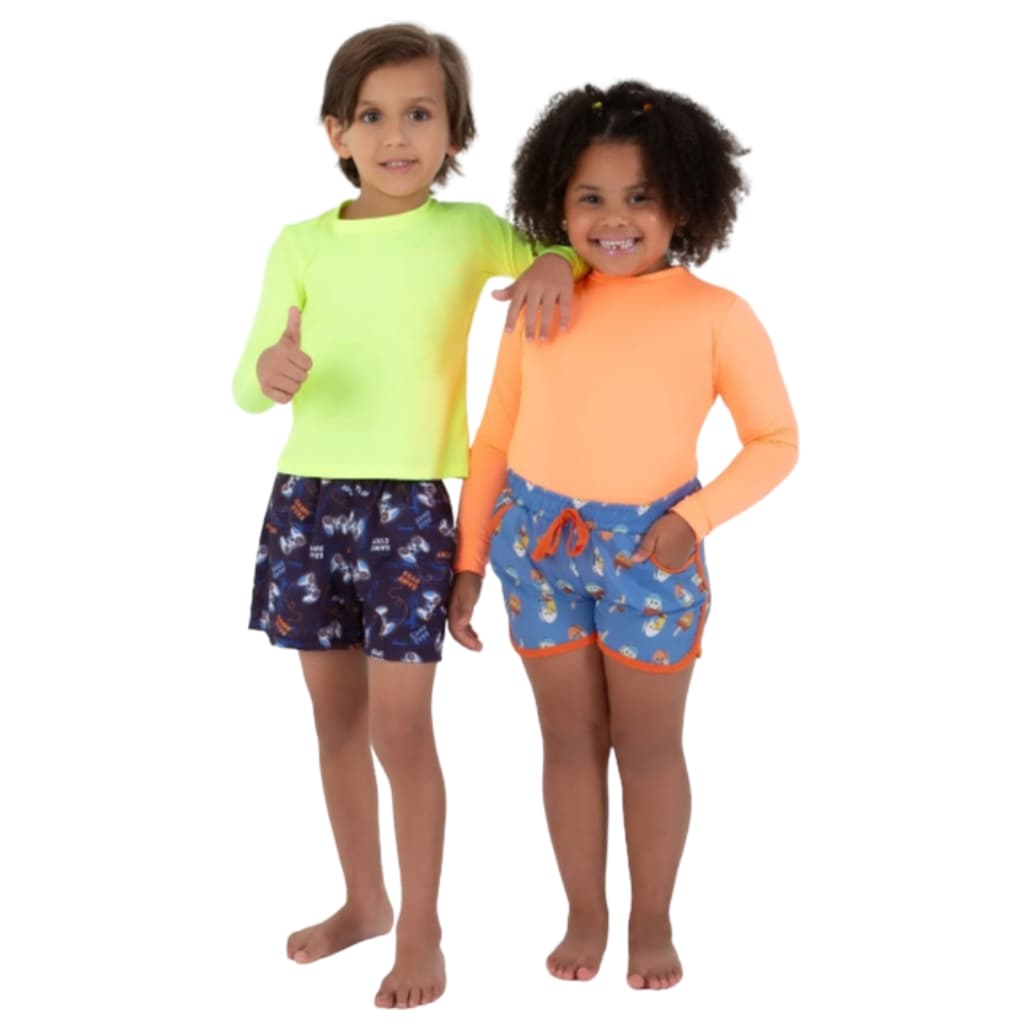 Camisa térmica  UV infantil proteção solar segunda pele unissex