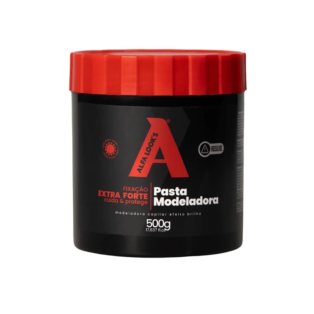 Pasta Modeladora Alfa Looks 500g - Fixação Extra Forte e Brilho Intenso