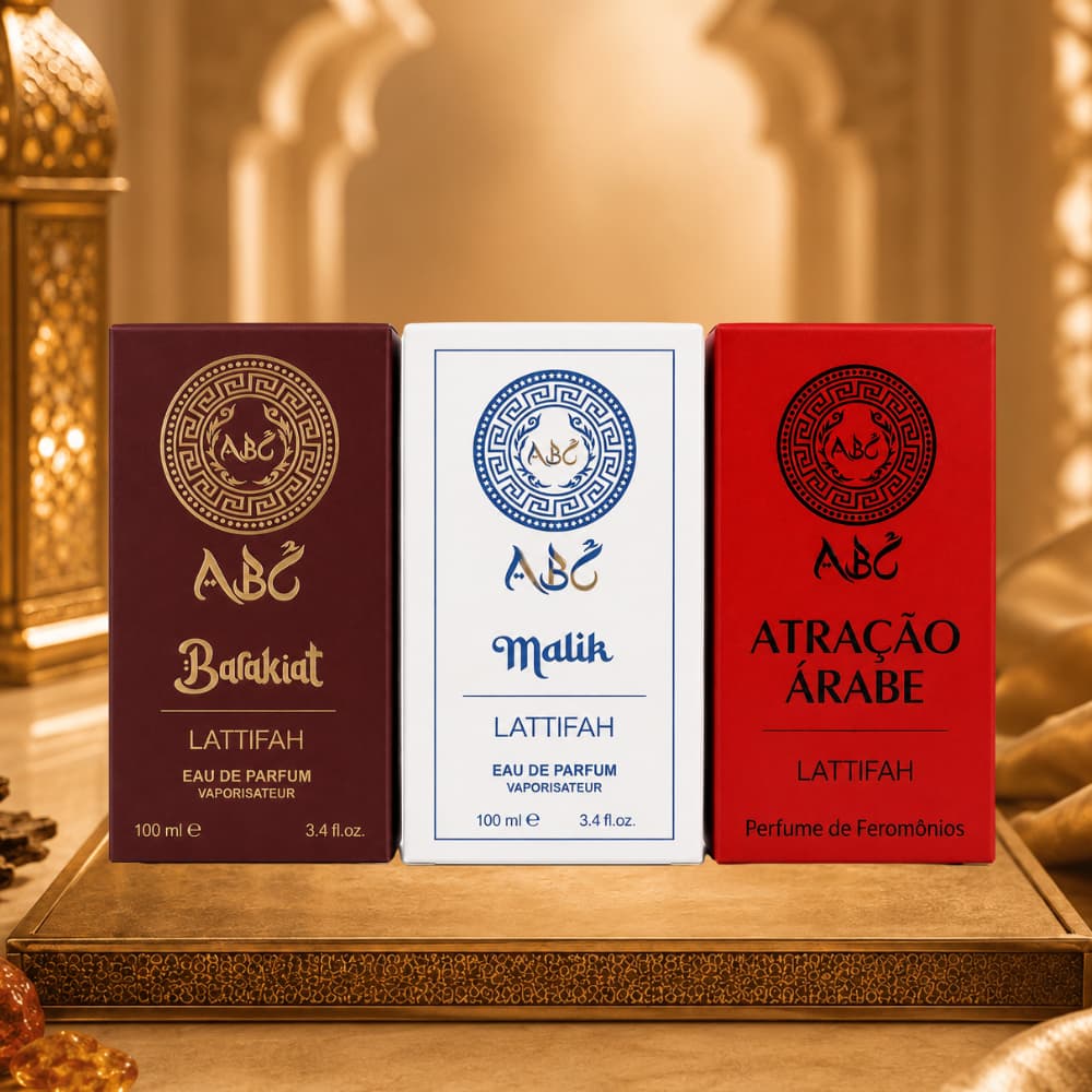 Kit 3 Perfumes Árabes Barakiat + Malik + Atração Árabe 100ml Masculino Fragrância Sofisticada