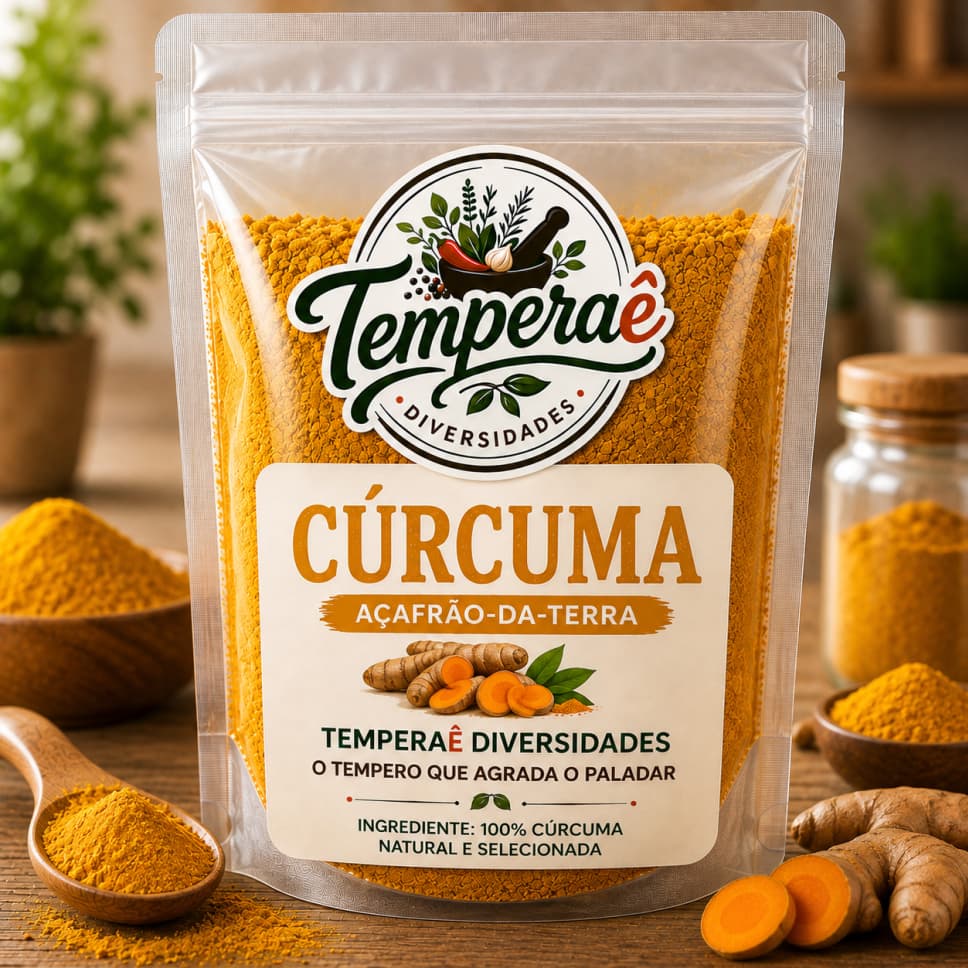 Cúrcuma 1KG Tempero Para Cozinha Natural Especiarias Para Comida Sem Conservantes