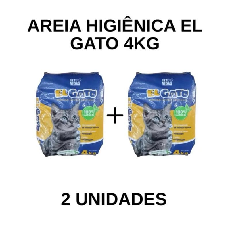 kit 2 Areia Sanitária Forma Torrões Alta Absorção Granulado Perfumado Anti Odores - EN