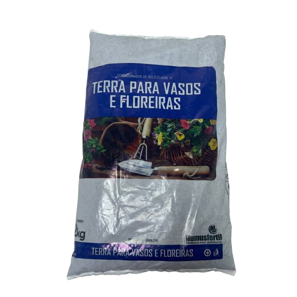 Terra para Vasos e Floreiras 2kg Condicionador de Solo Classe A Pronto para Uso Plantio e Replantio