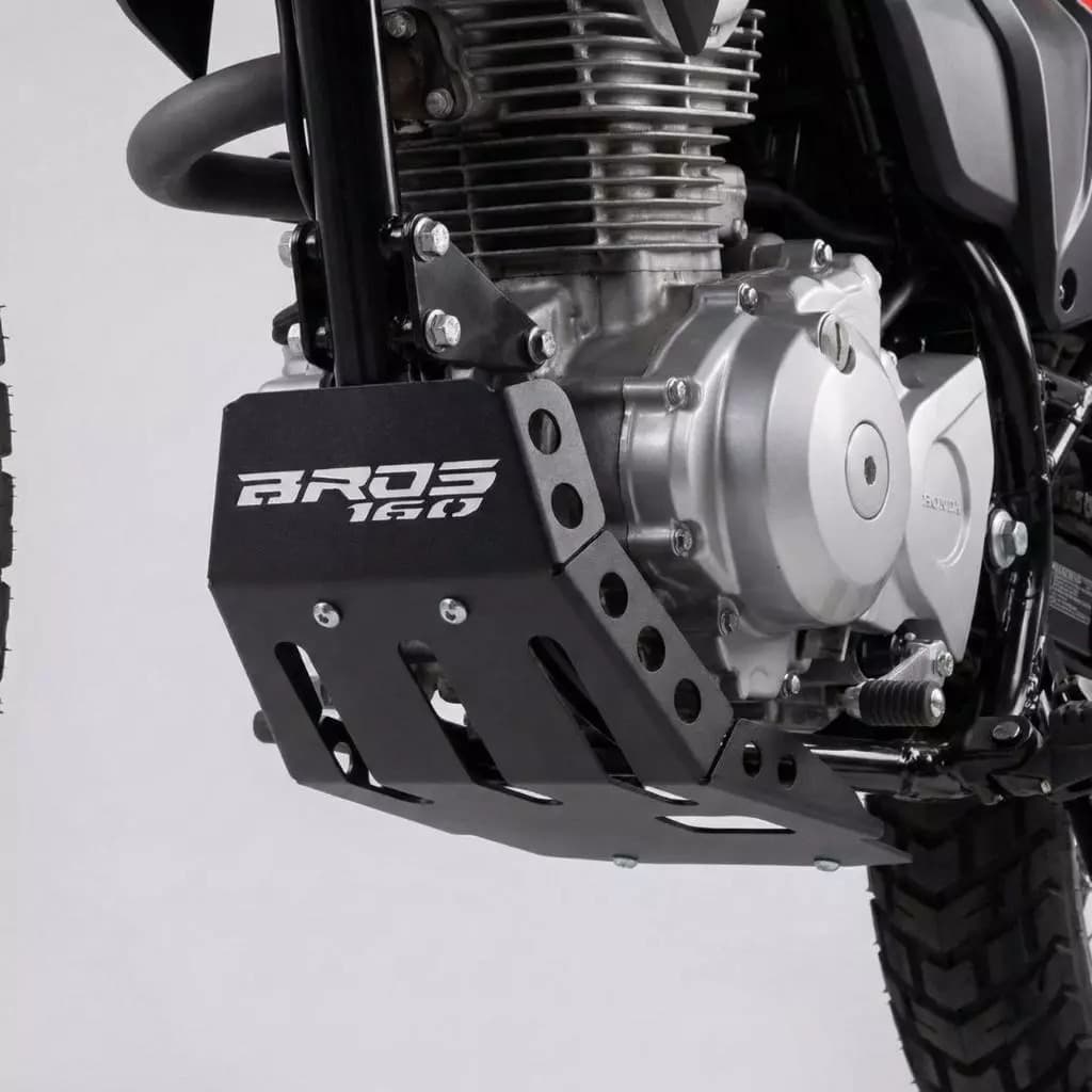 Protetor de Cárter DE  MOTO Honda Bros 160 Chapa Reforçada Aço Carbono Todos os Anos