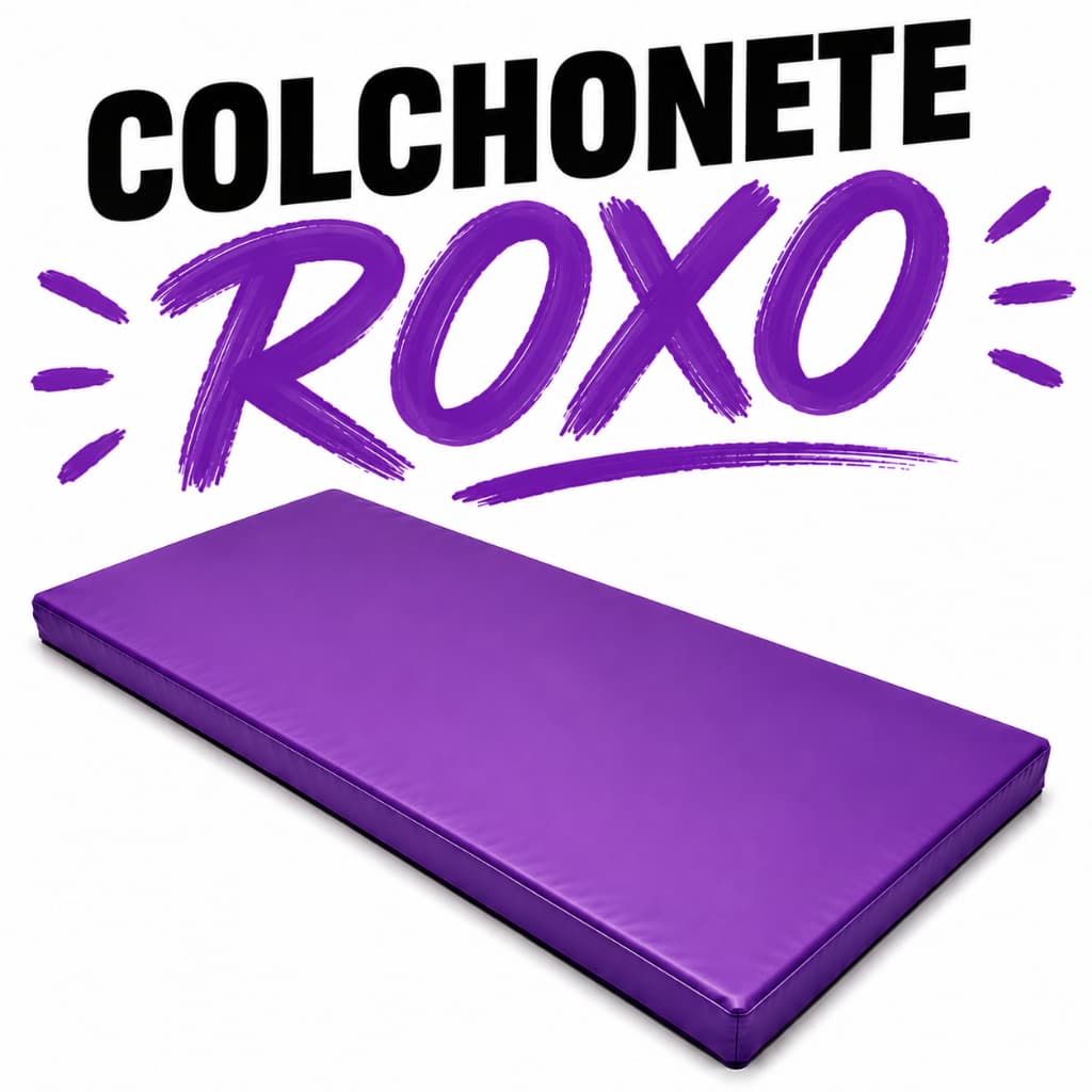 Colchonete Roxo para Academia Yoga Alongamento 90x40x3cm Fitness Alta Resistência