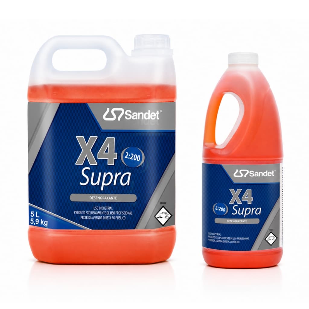 Desengraxante Automotivo X4 Supra Lavagem De Chassis Motor Rodas Piso Sujo 2 ou 5L SANDET