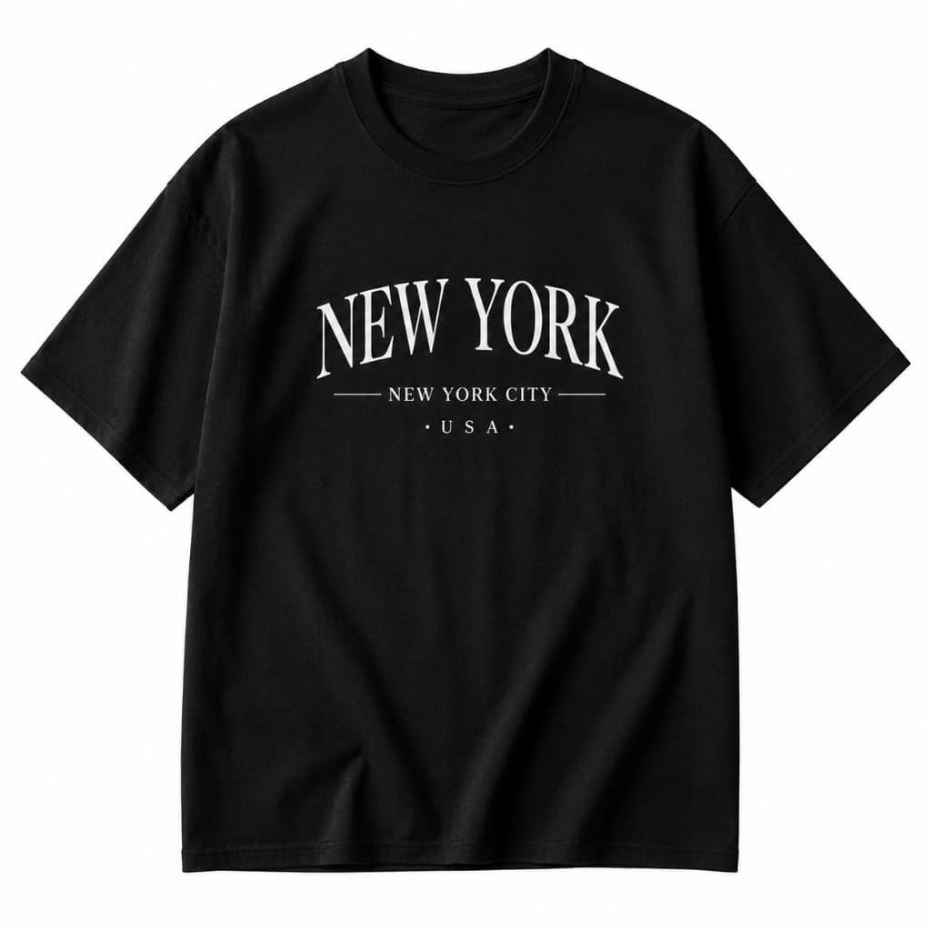 Camiseta New York Masculina 100% Algodão Premium Streetwear Casual