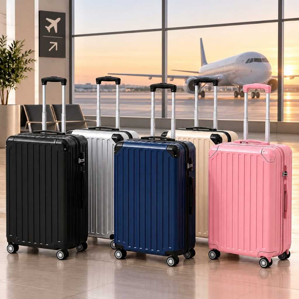 Mala Para Viagem De Bordo 10kg Abs Com Zíper Expansível Rodinhas 360 Removíveis Bagagens de Mão