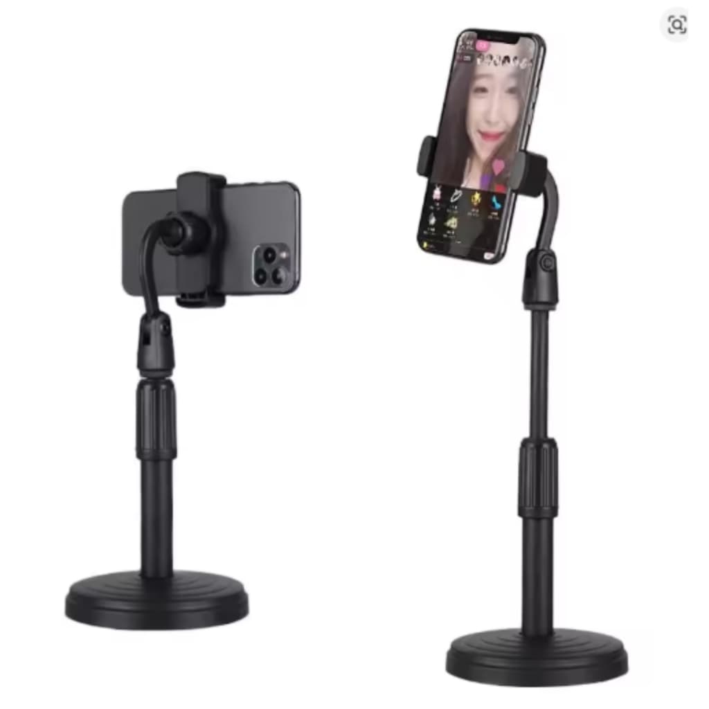 Suporte de Mesa Articulado Ajustável para Celular Smartphone Gravação Lives Vídeos Videochamadas Live