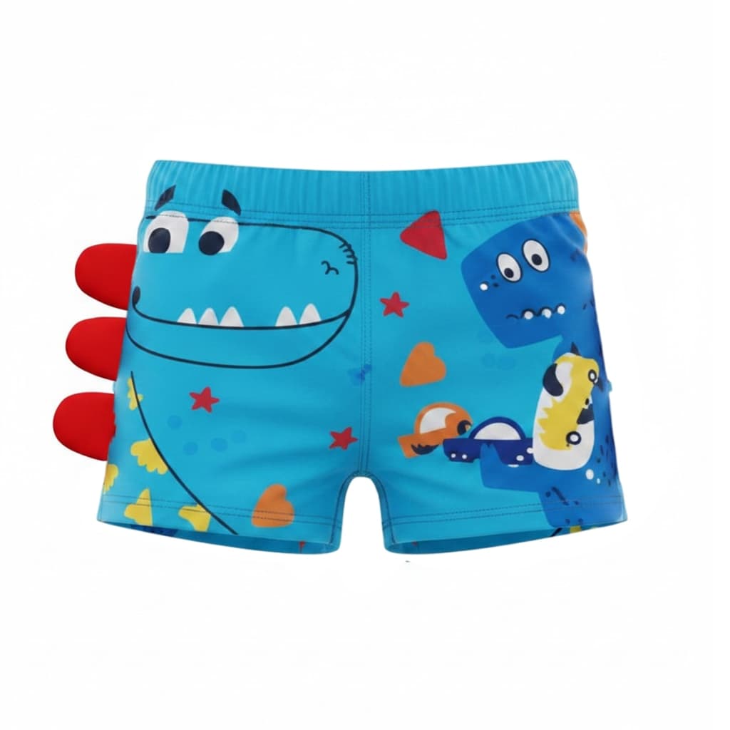 Sunga Boxer Infantil Boxer 3D Dinossauro Dino Proteção Praia Kids Modo Praia Proteção Solar Uv50+