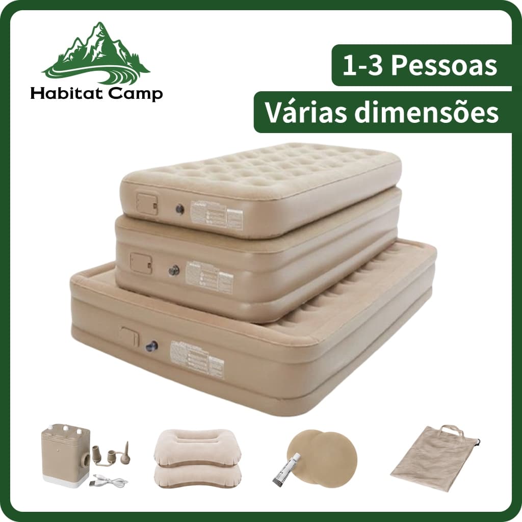 Colchão Inflável Casal Bomba Elétrica Cama Inflável Casal Colchão Camping Bomba Inflável Com Bateria De Lítio Integrada