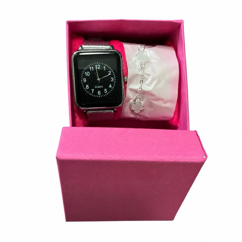 Relogio feminino, kit pulseira