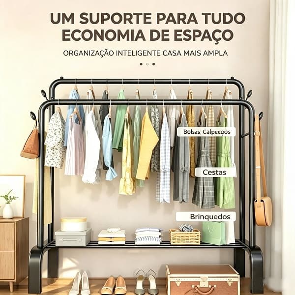 cabide de roupas de poste único/duplo, cabideiro de secagem de roupas para serviços pesados, cabide de chão para varanda