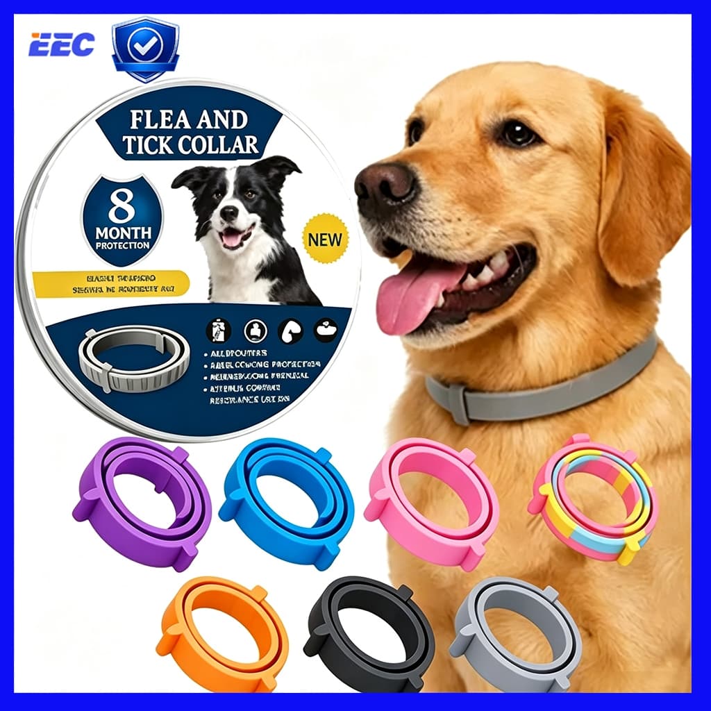 Dog and Cat Collar (3-Piece Kit) Combats Fleas, Ticks, Scabies, Lice and Leishmaniasis