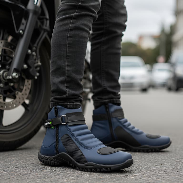 Bota But Motociclista Em Couro Várias Cores Com Protetor Marcha