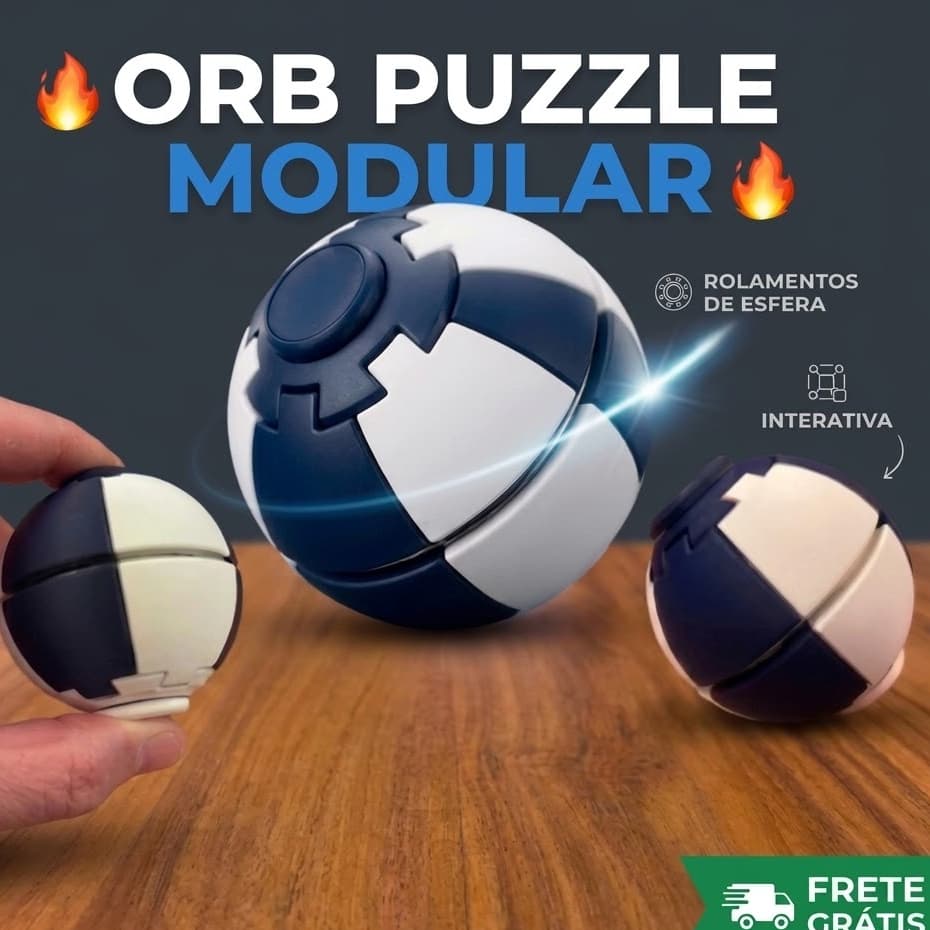 Bola Orbital Spinner Ball Fidget Toy COM ROLAMENTO Anti stress Giratório