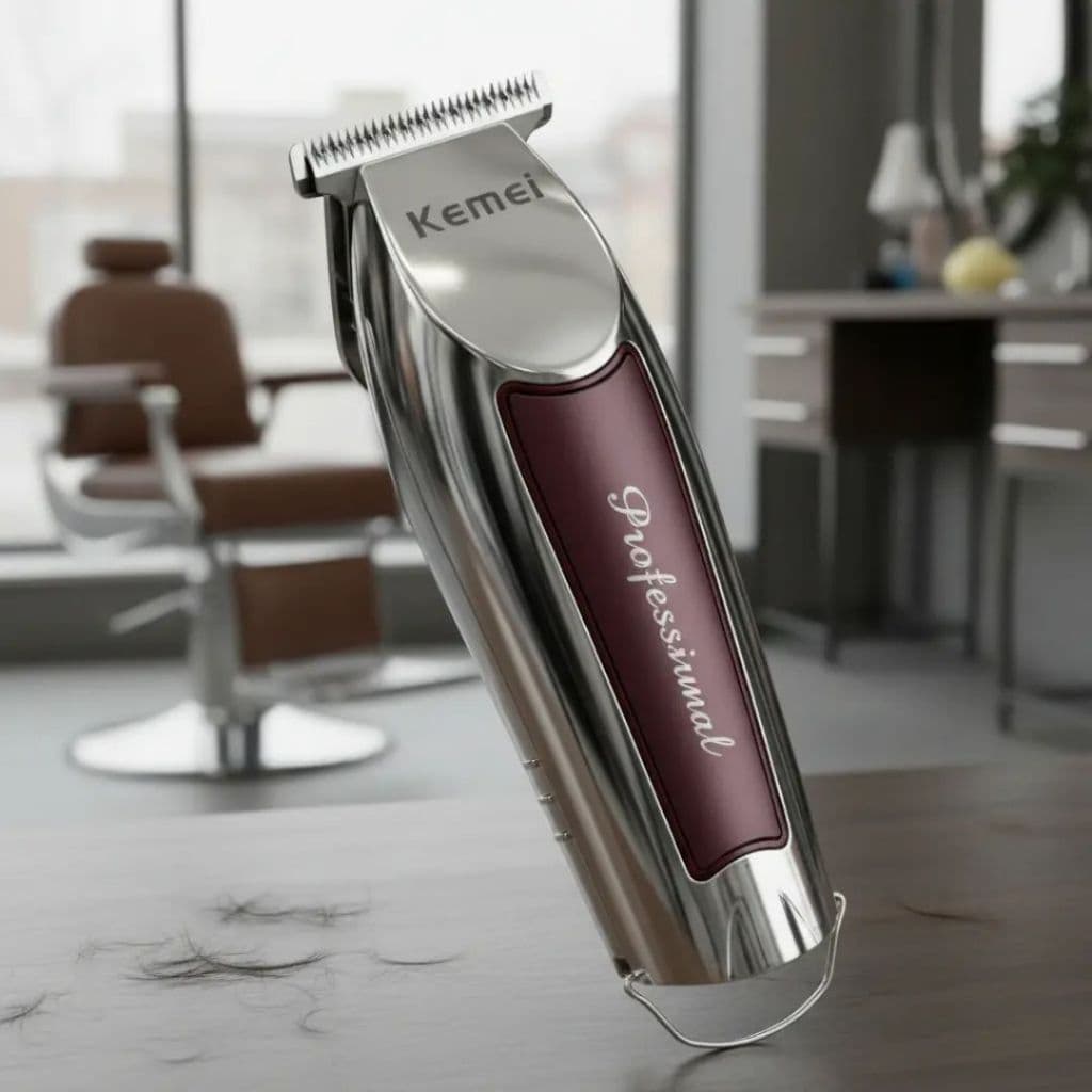 Máquina de Cortar Cabelo e Barba Profissional Sem Fio Acabamento Pezinho Acabamento Recarregável