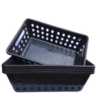 Kit com 10 cestos organizadores multiuso tamanho G, ideais para gavetas e armários em geral (29 x 19)