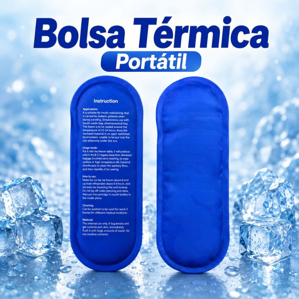 Bolsa Térmica De Gel Reutilizável Para Transporte De Medicamentos, Canetas, Frascos E Itens Sensíveis À Temperatura