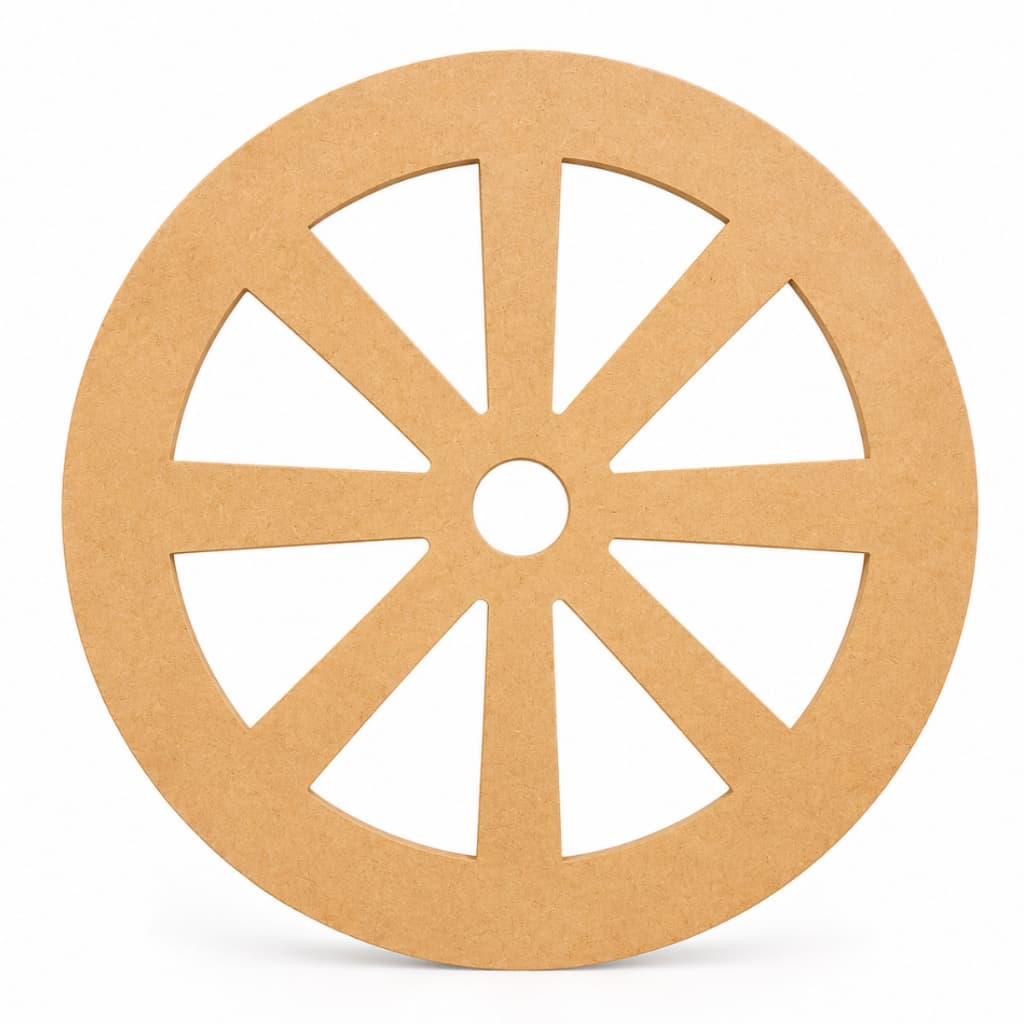 Roda de Carroça MDF 40cm Decoração Festa Eventos Fazendinha Várias Cores