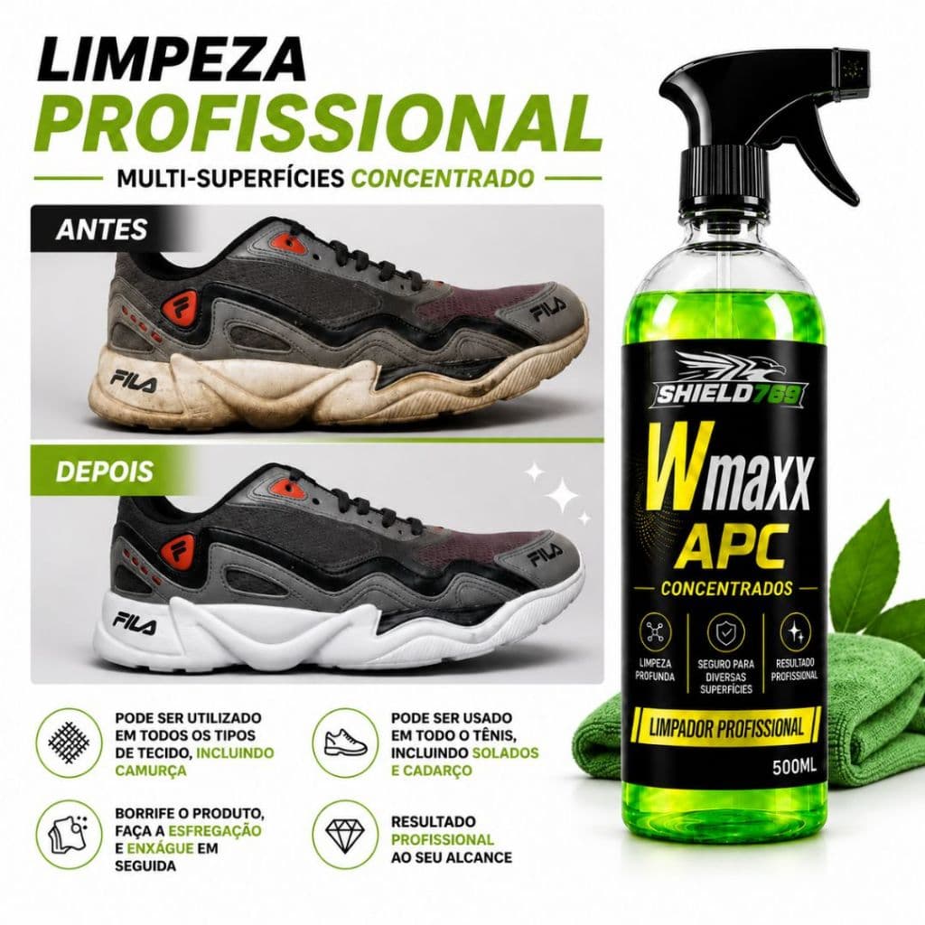 Limpa Tênis Sofá Estofados | Removedor de Manchas Pesadas-Limpeza Profunda 500ml