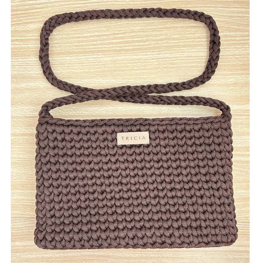 Bolsa Crochê Feminina Artesanal Alça Transversal Ombro