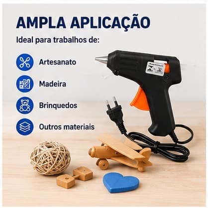 Pistola Cola Quente 20W Pequena Bivolt