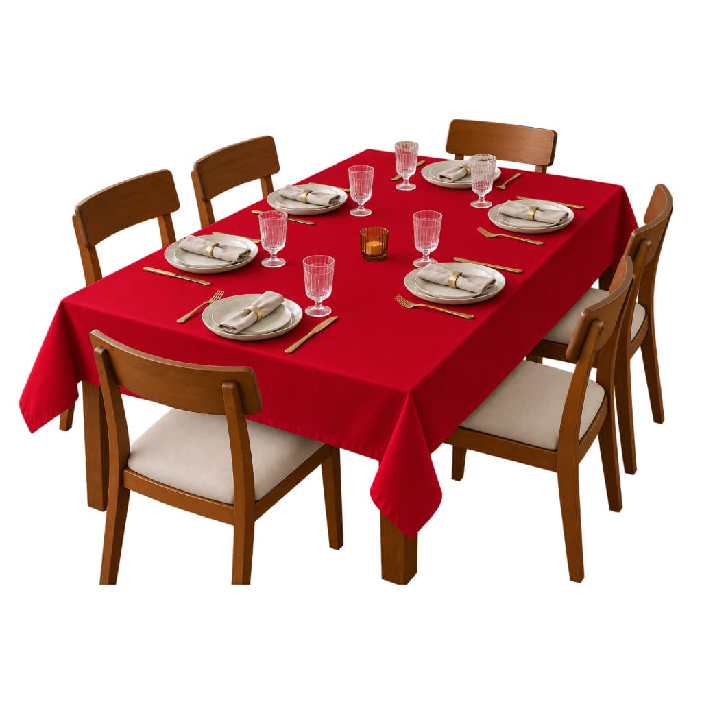 Toalha de Mesa 6 Lugares Oxford 2,00x1,40m Prática, Bonita e Resistente Mesa Posta
