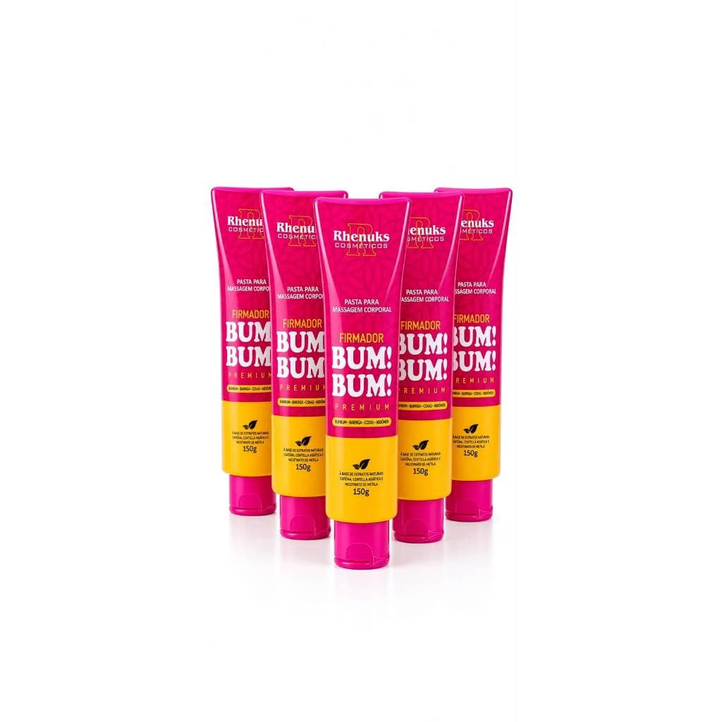 Kit 5 Gel Firmador De Bumbum Barriga Coxas E Abdômen 150g