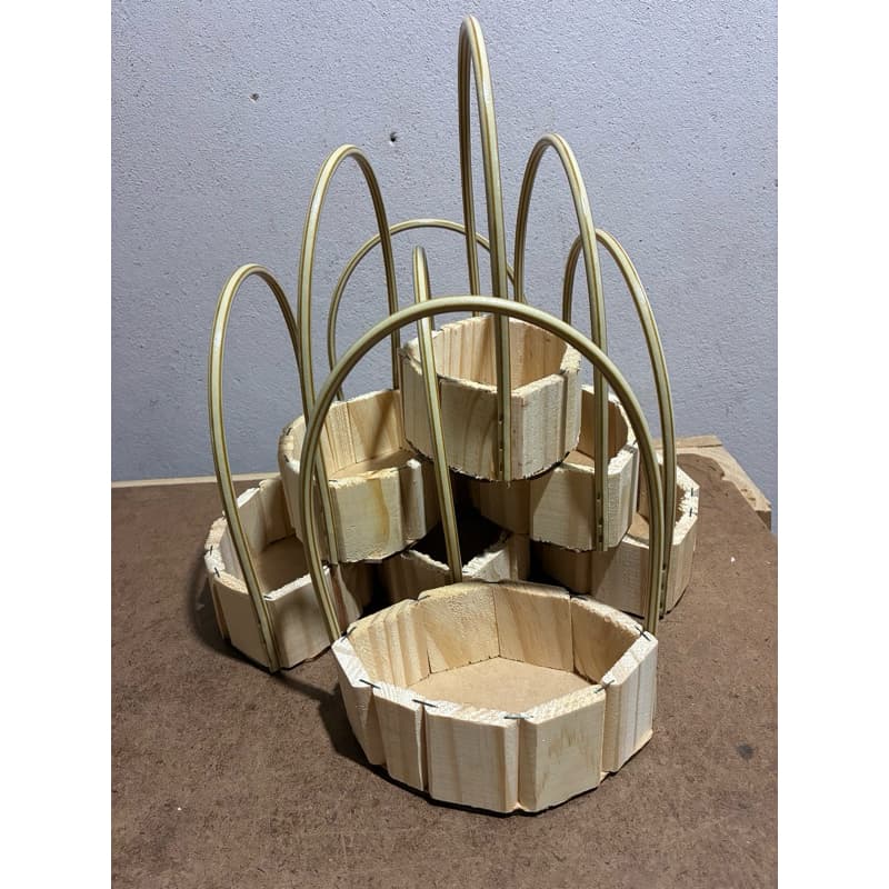 Mini Cesta Formato em Folha 15cm - Kit C/10 - Ideal para Lembrancinhas, Presentes e Decoração