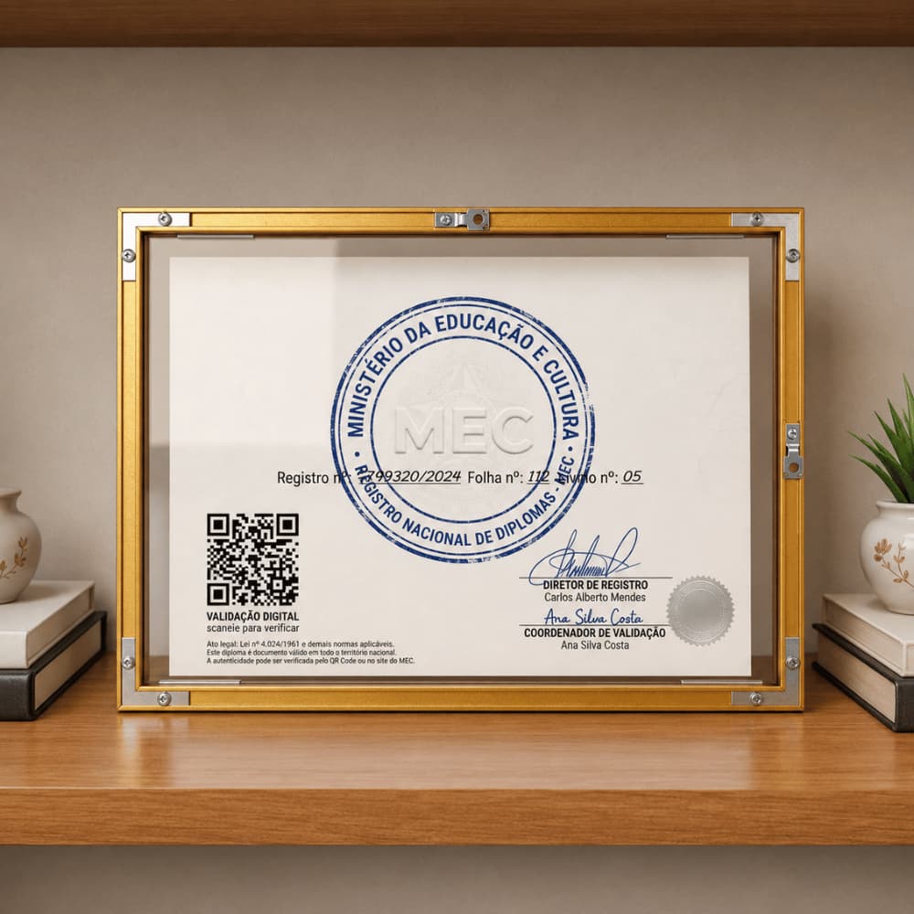 Quadro para Certificado A4 30x21 cm Alumínio Moldura A4 - Porta Certificado de Parede Porta Retrato