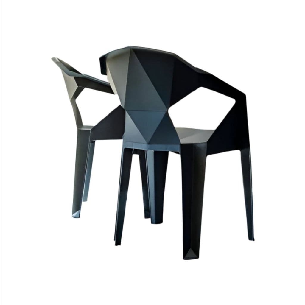 Jogo Com 2 Cadeiras Estilo Poltrona Diamante 3D Reforçado Moderno