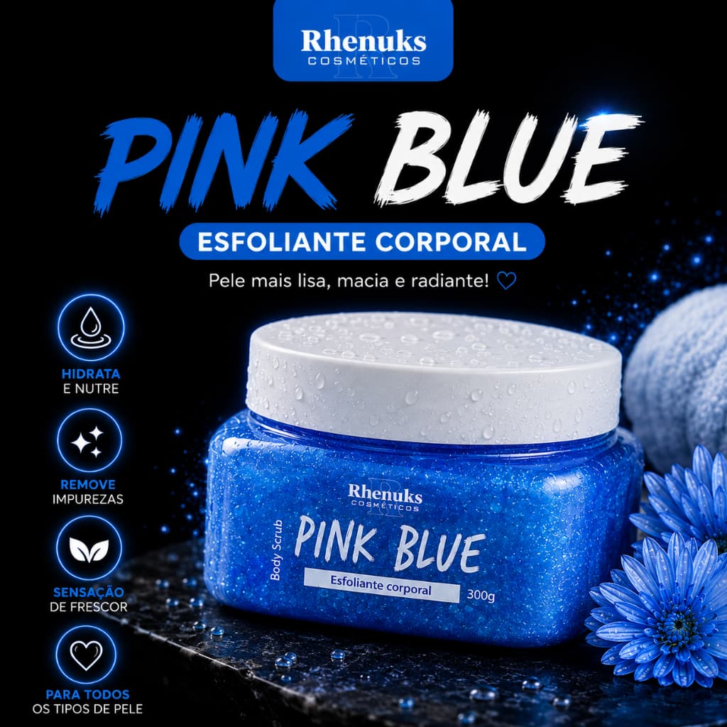 ESFOLIANTE CORPORAL PINK BLUE BODY SCRUB RHENUKS - 300g