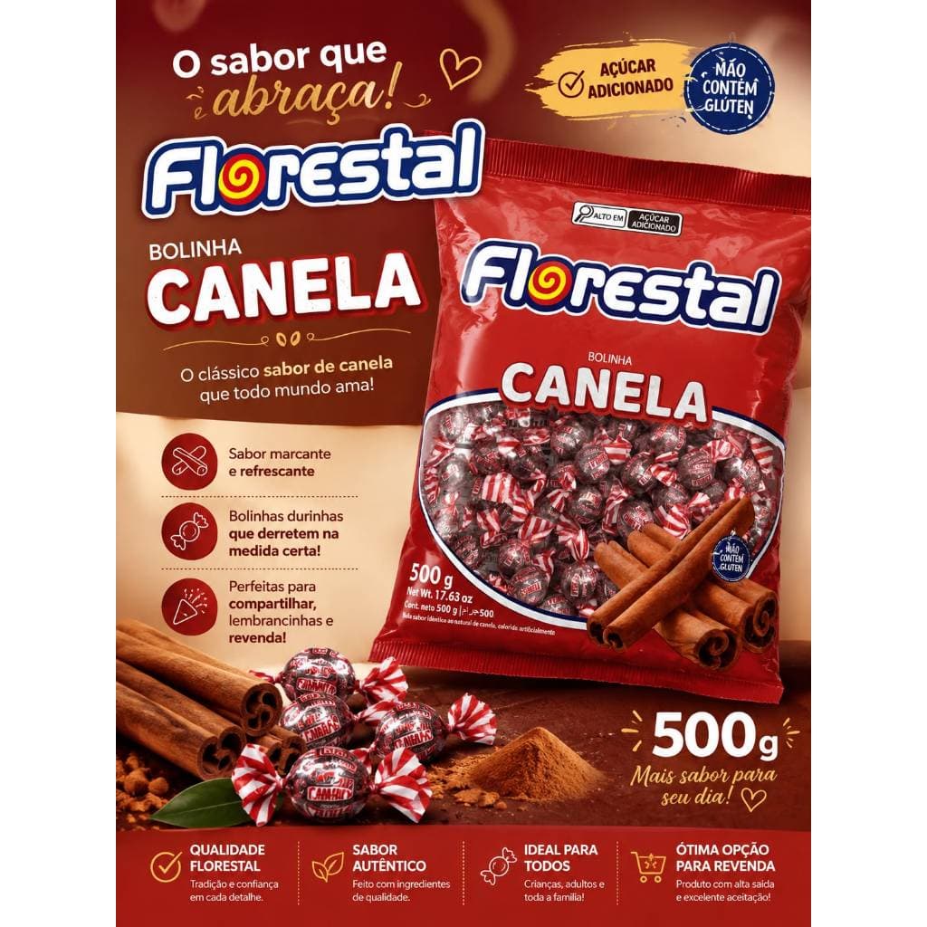 Bala de Canela Florestal 500g