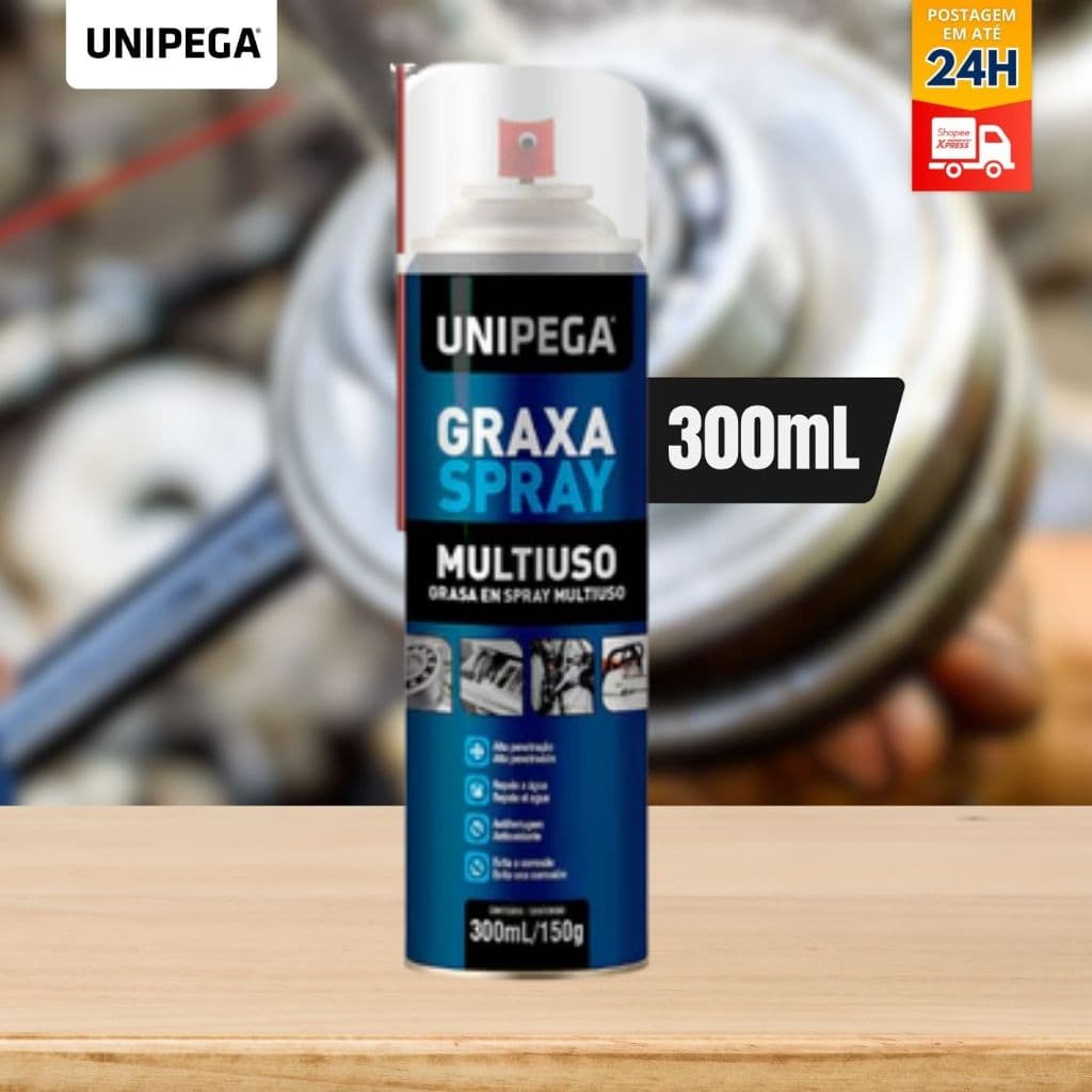 Graxa Spray Alta Performance 310ml – Proteção e Lubrificação UNIPEGA