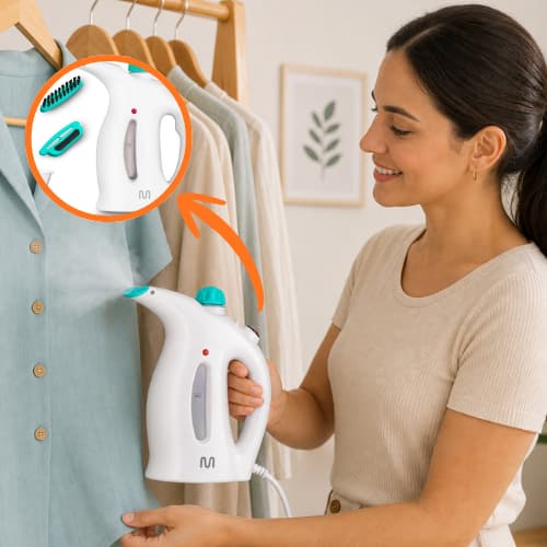 Passadeira a vapor Vaporizador Portátil Para Roupas 800W 127V Branco Multi HO470