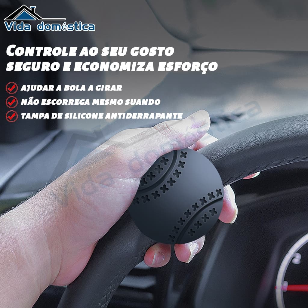 Alça auxiliar para volante de carro, booster para caminhão, bola giratória com botão, alça auxiliar para volante de