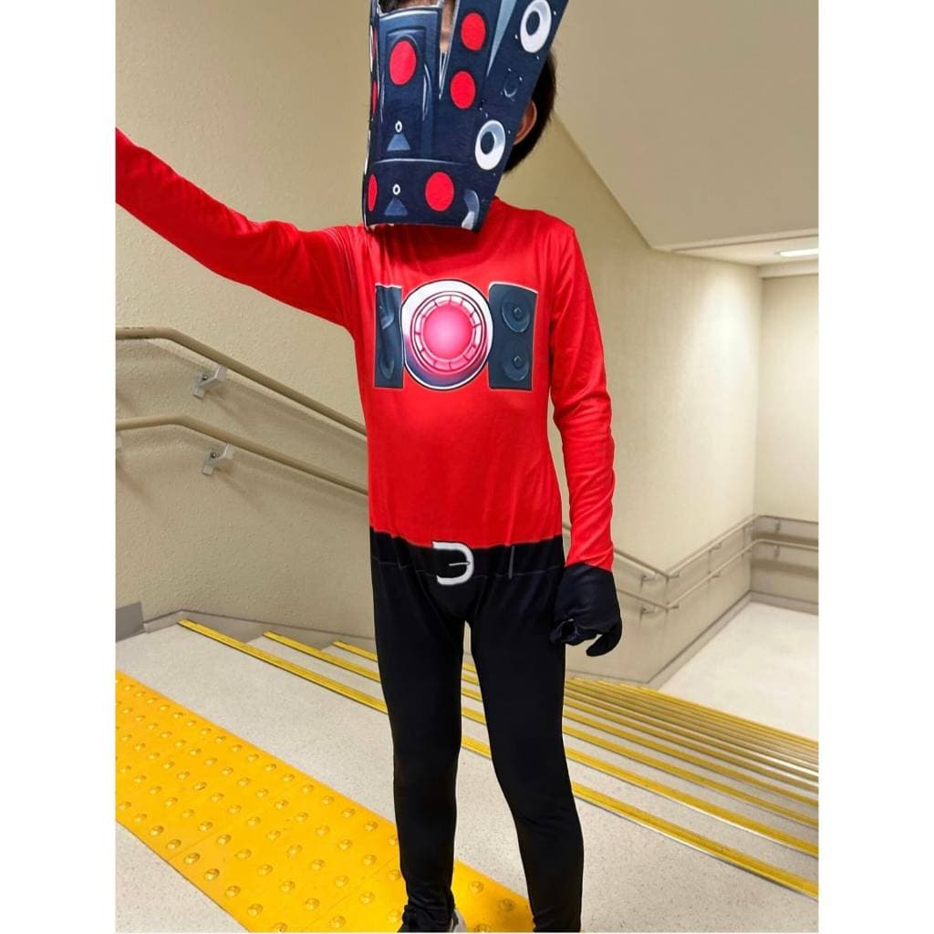 TV WC Homem Macacão para Crianças e Adultos, Traje de Halloween, Traje de Jogo, Snowbidi, Cameraman, Camera Speaker, WC,