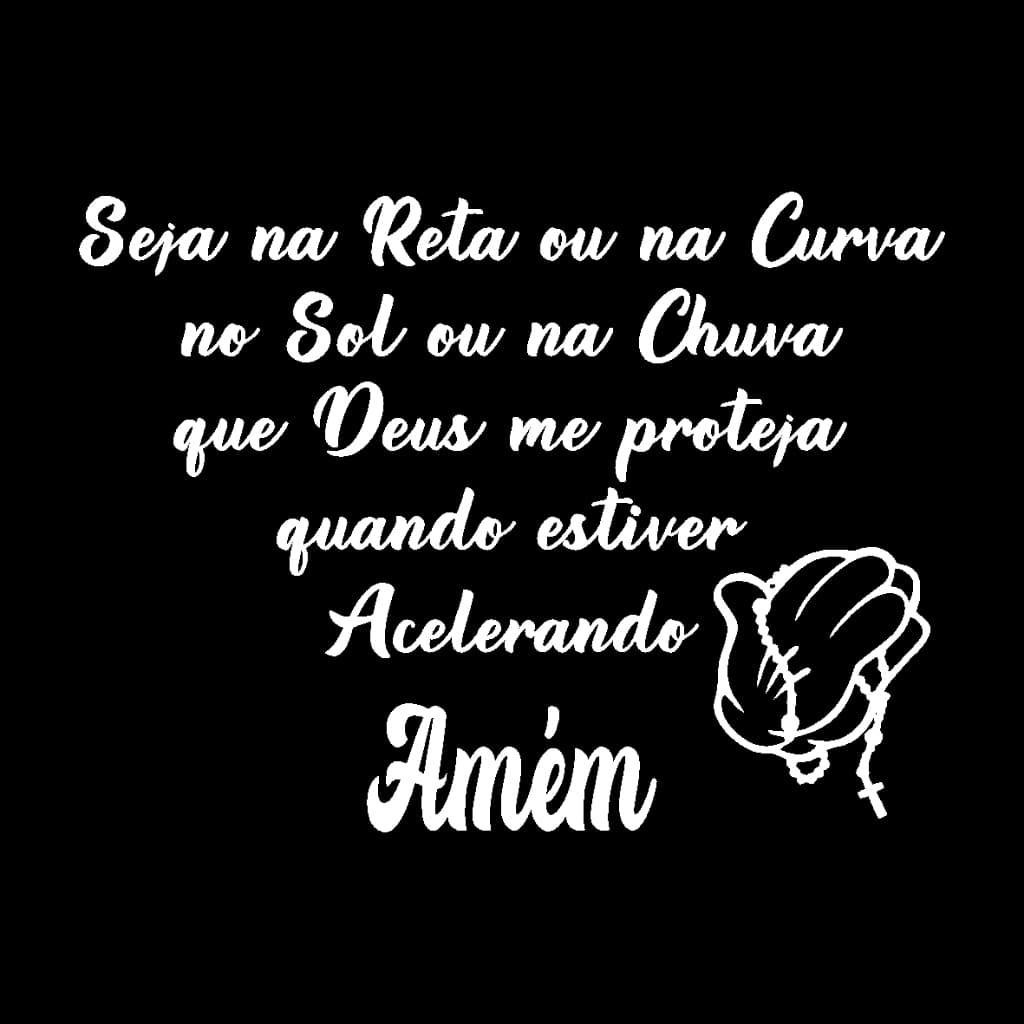 Adesivo Frase Moto Carro Vidro Tanque de Moto 23 cm - Seja na Reta ou na Curva Auricorte