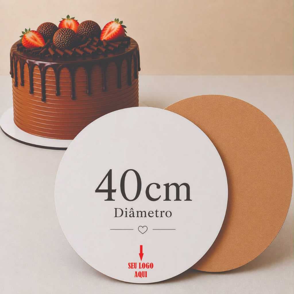 Kits Cake Board 40cm COM LOGO Tabuleiro Bolo Em Mdf 3mm 50 ou 100 unidades Personalizado