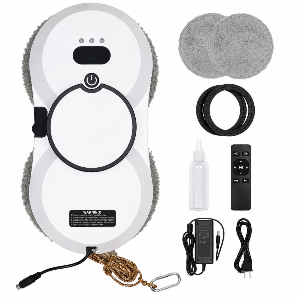 Robô Limpador de Vidros com Pulverização Automática, Controle Remoto e Planejamento Inteligente de Rotas