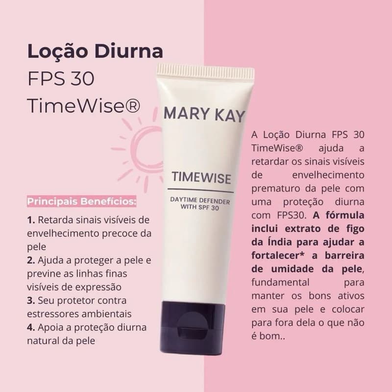 Loção Diurna FPS 30 TimeWise 29g | Proteção UVA/UVB e Hidratação