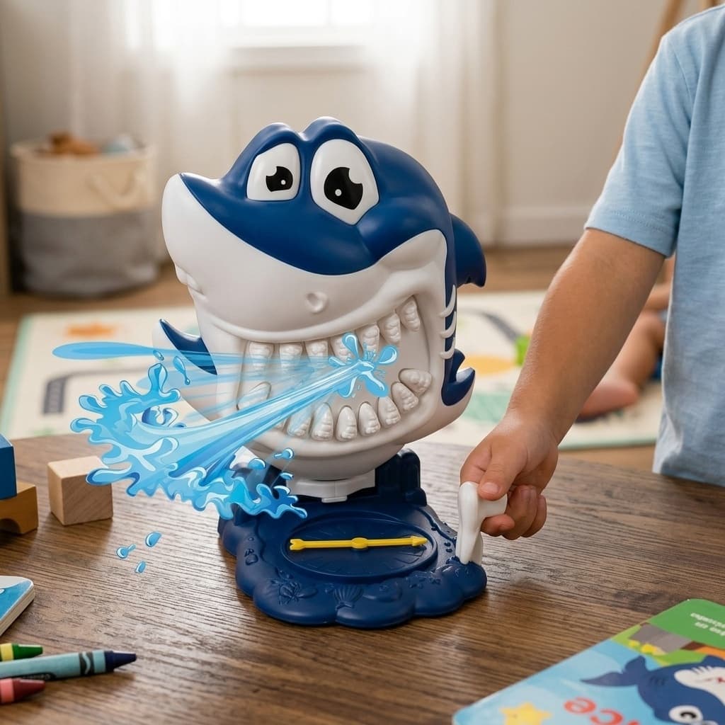 Jogo Tubarao Splash Agua Brinquedo Infantil Verão Praia