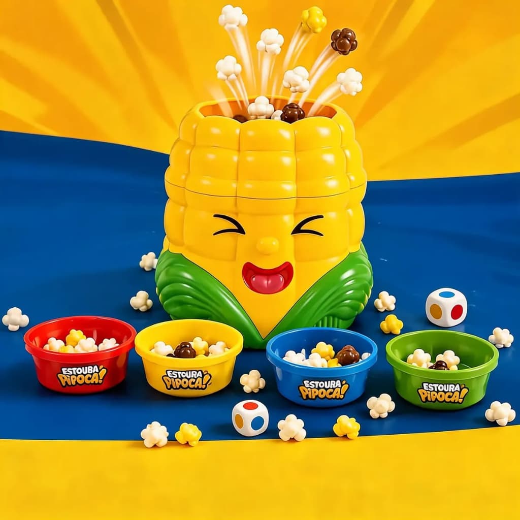 Jogo Pega Pula Estoura Pipoca Pop Corn Pipoquinha Maluca Infantil Familia Brinquedo Diversao